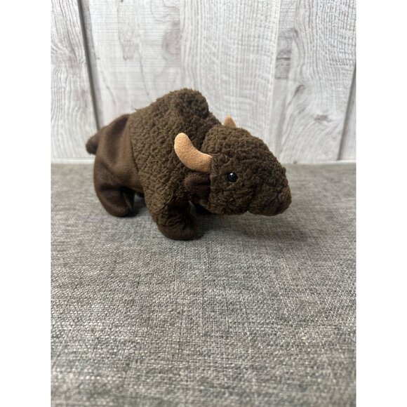 Ty Other - Ty Beanie Babies Roam Buffalo Plush 1998 Rare Brown